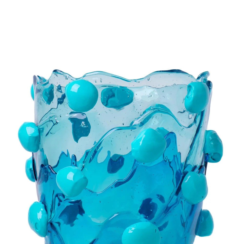 Nugget Vase M Clear Aqua, Emerald and Matte Turquoise PRE-ORDER
