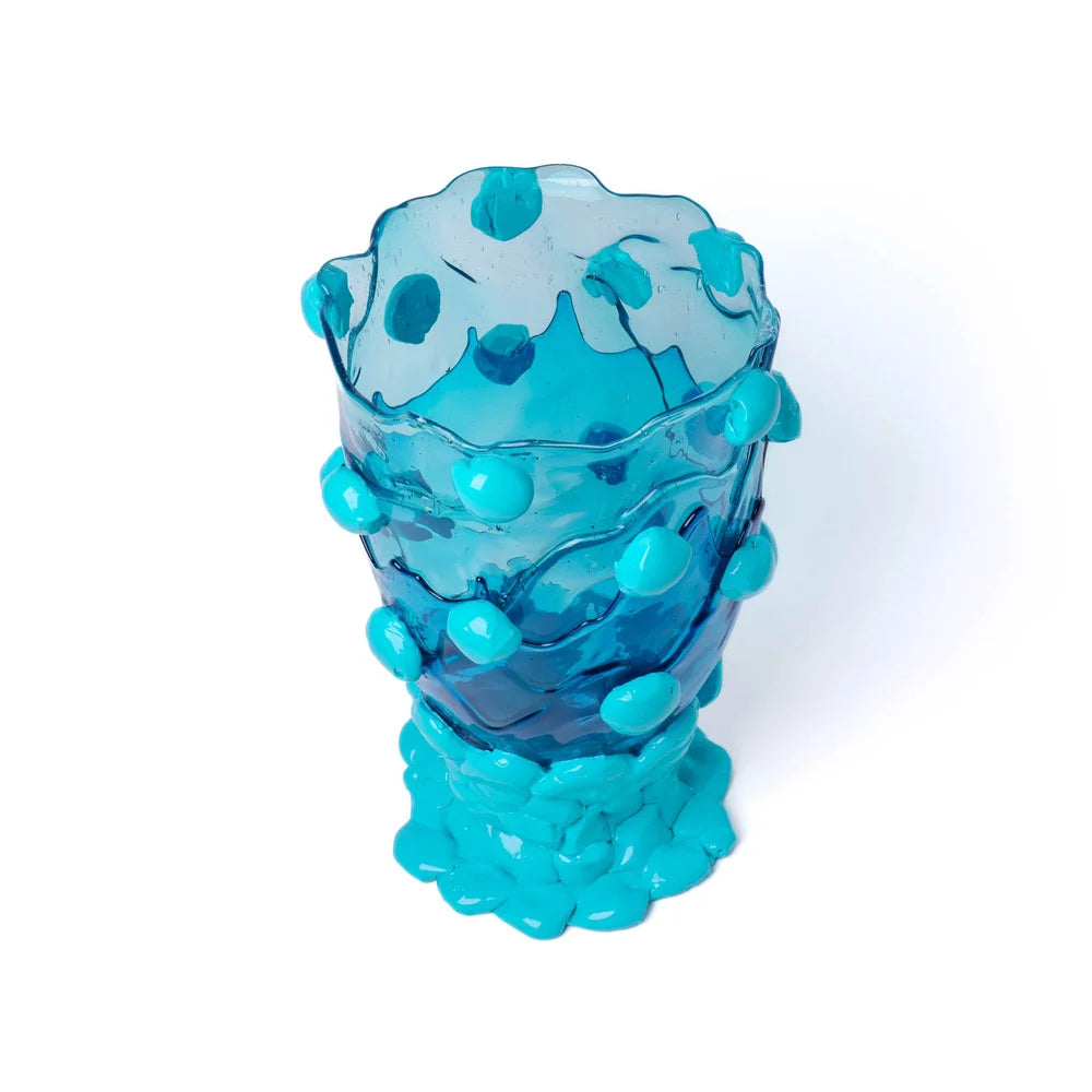 Nugget Vase M Clear Aqua, Emerald and Matte Turquoise PRE-ORDER