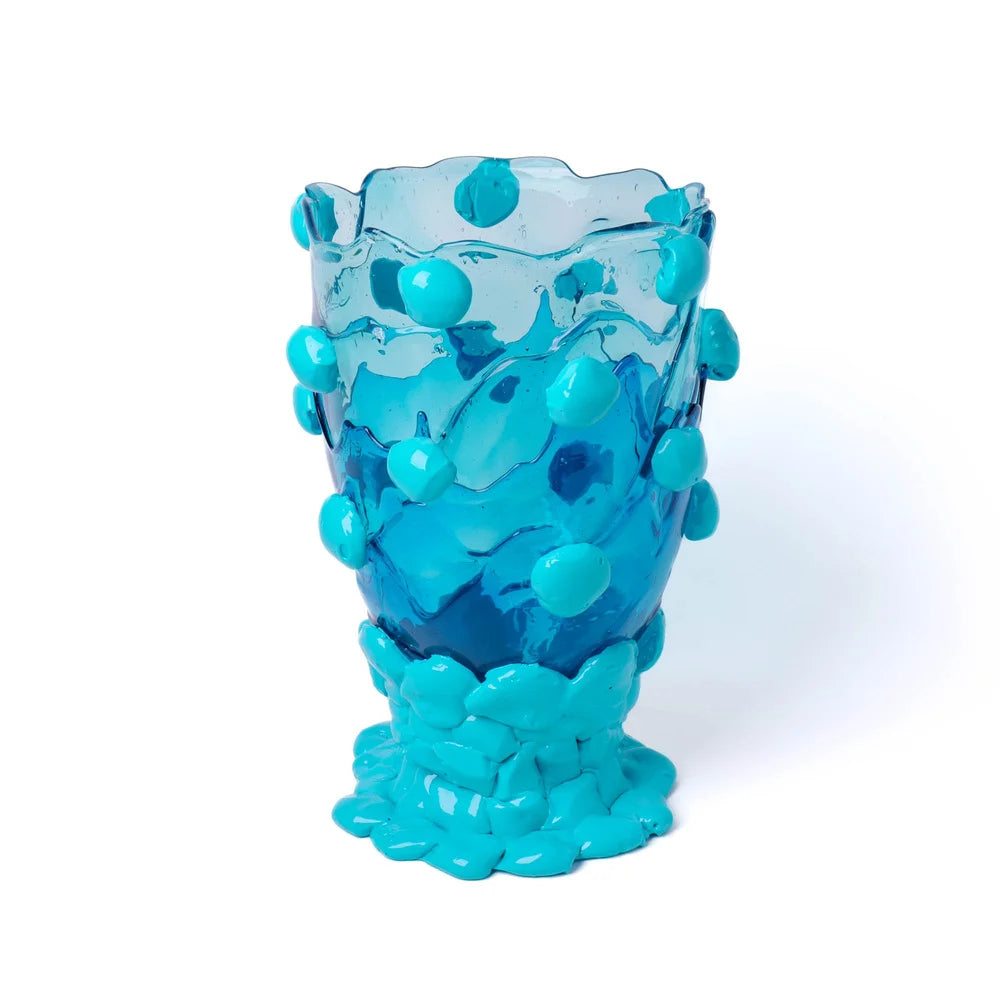 Nugget Vase M Clear Aqua, Emerald and Matte Turquoise PRE-ORDER