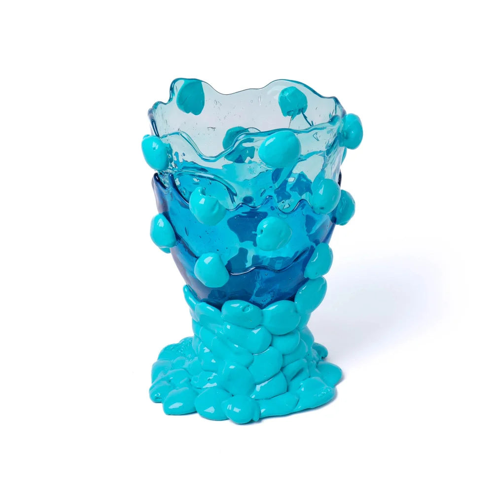Nugget Vase M Clear Aqua, Emerald and Matte Turquoise PRE-ORDER