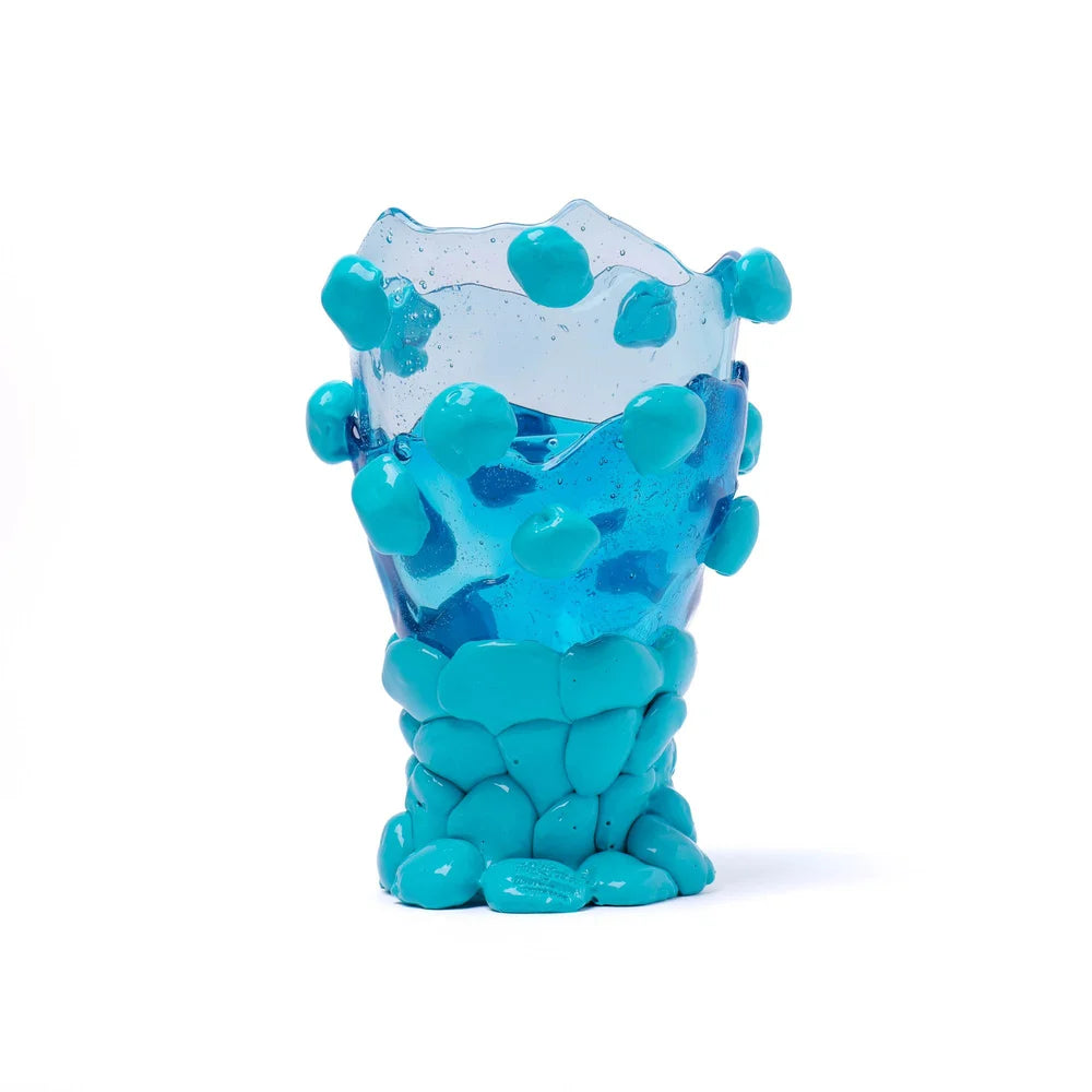 Nugget Vase M Clear Aqua, Emerald and Matte Turquoise PRE-ORDER