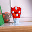 Nugget Vase L Red & Light Blue