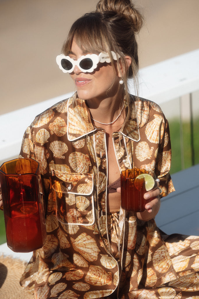 By The Seashore Silk Shirt Mocha