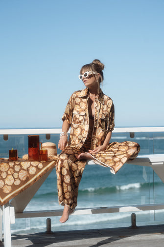 By The Seashore Silk Shirt Mocha