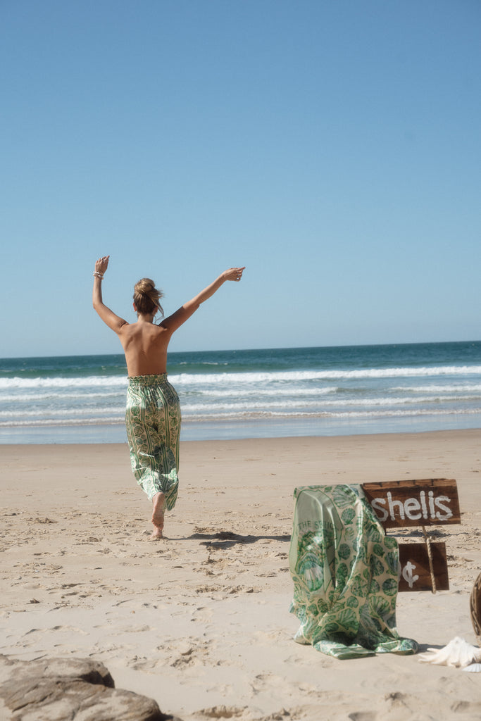 Stripe Seashell Pant Pistachio