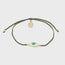 Eye of Protection Bracelet Olive Green Gold