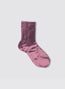 Metallic Ribbed Socks Bordeaux