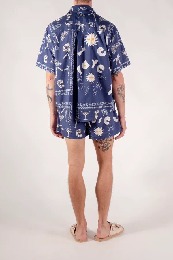 Absurd Bandana Shorts Blue