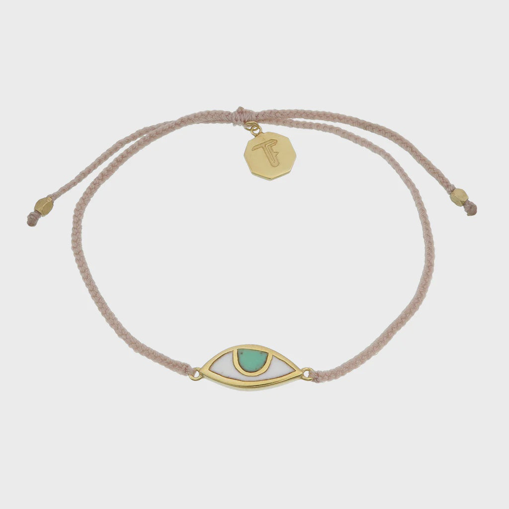 Eye of Protection Bracelet Pale Pink Gold