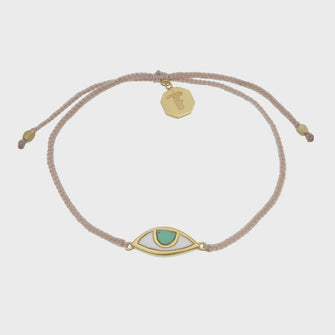 Eye of Protection Bracelet Pale Pink Gold