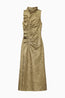 Demetria Taffeta Dress Light Gold