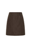 Alice Skirt Chocolate Pinstripe