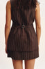 Emma Vest Chocolate Pinstripe