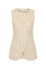 Emma Vest Cream Pinstripe