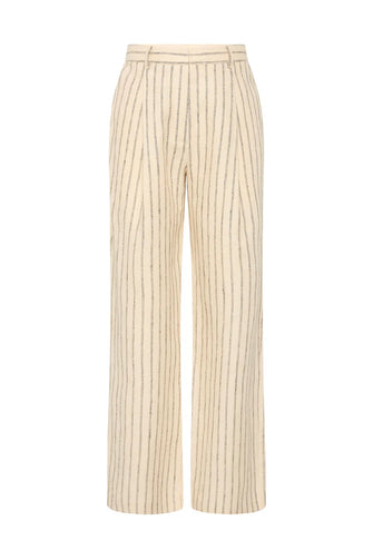 Mackenzie Trouser Cream Pinstripe