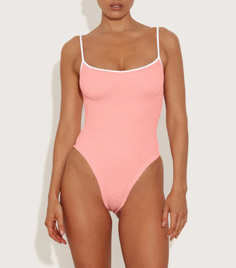 Pamela Swimsuit Peach with Contrast
