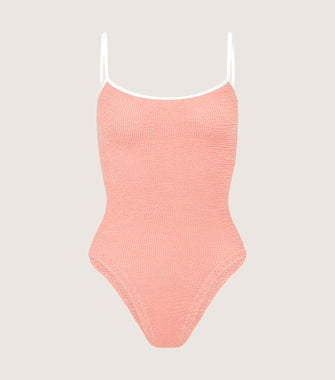 Pamela Swimsuit Peach with Contrast
