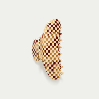 Grande Claw Clip Gingerbread Checkers
