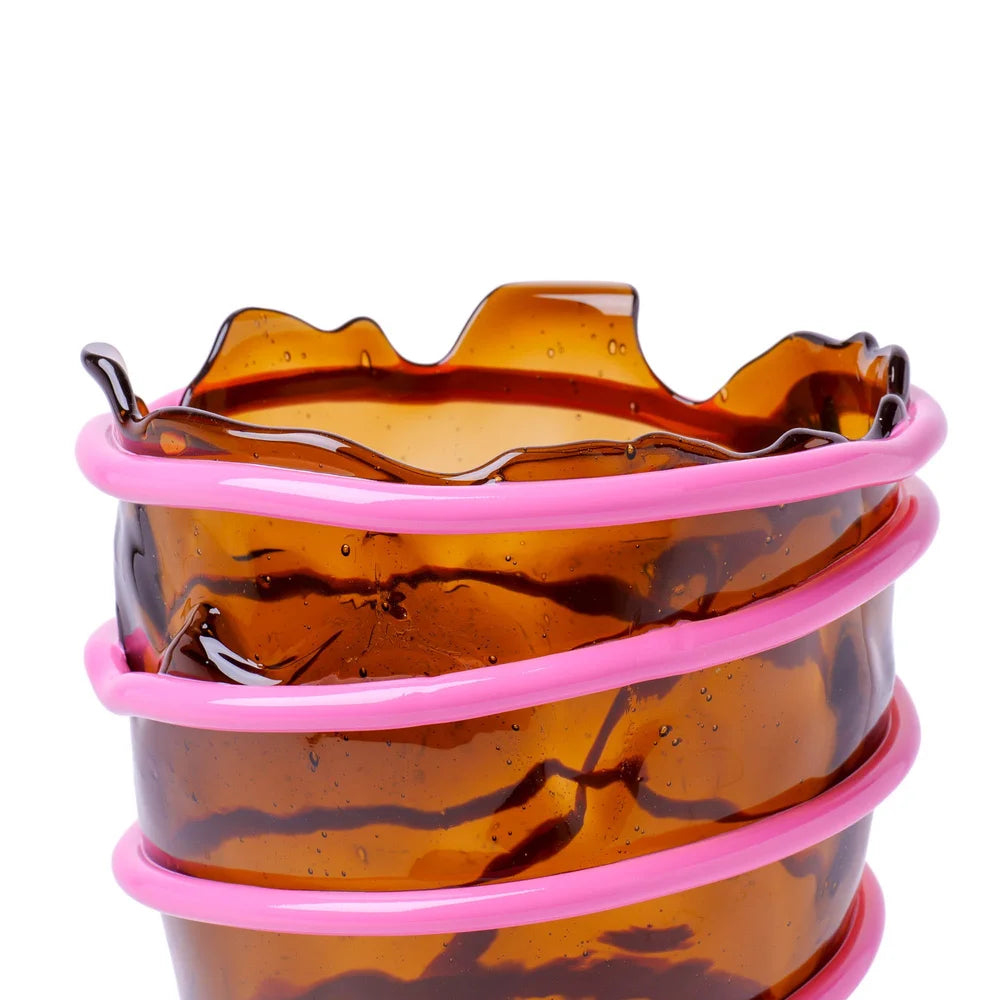 Pompitu II Vase L Brown Pink