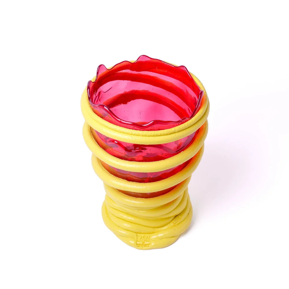 Pompitu Vase S Fuchsia Pastel Yellow PRE-ORDER