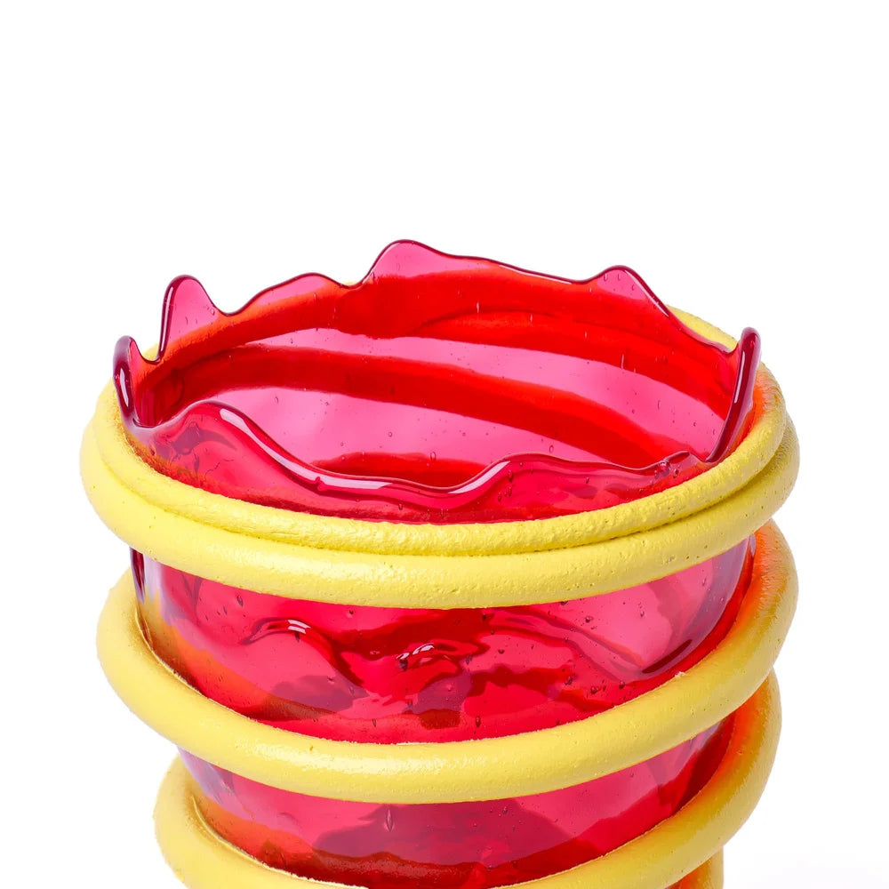 Pompitu Vase S Fuchsia Pastel Yellow PRE-ORDER
