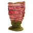 Pompitu II Vase L Light Fuchsia Matt Dust Green