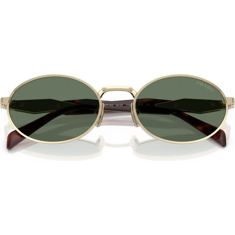 PR65ZS Sunglasses Pale Gold Tort Dark Green
