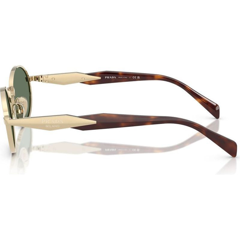 PR65ZS Sunglasses Pale Gold Tort Dark Green
