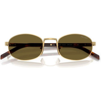 PRB53S Sunglasses Gold Dark Brown