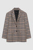 Quinn Blazer Beige Navy Checks