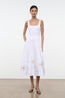 Wells Dress White Multi Embroidery