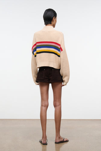 Cropped Hampton Sweater Artist Stripe