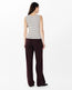 Knit Boatneck Tank  Burgundy Stripe