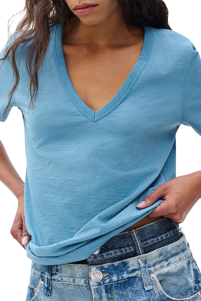 The Slub Vee Fog Blue