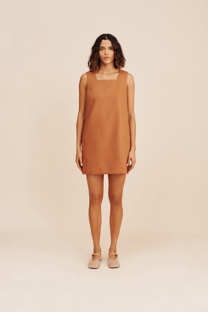 Rio Mini Dress Chestnut