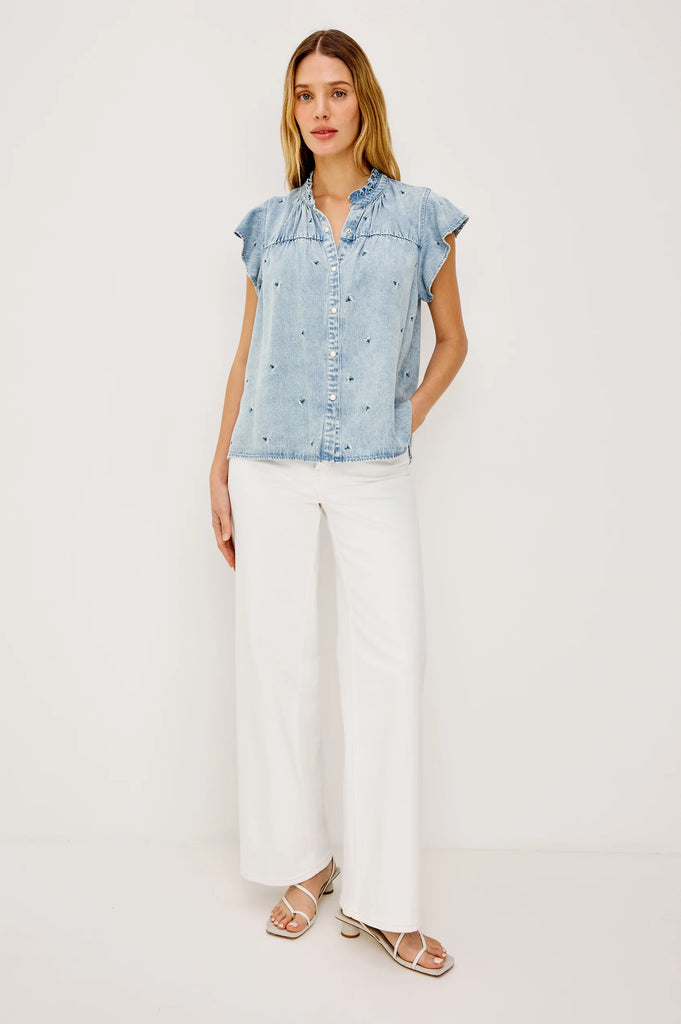 Ruthie Top Ivory Carnations