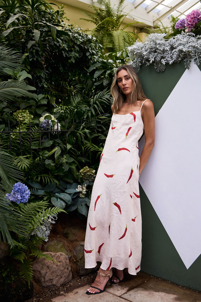 Cottage Point Dress Chilli