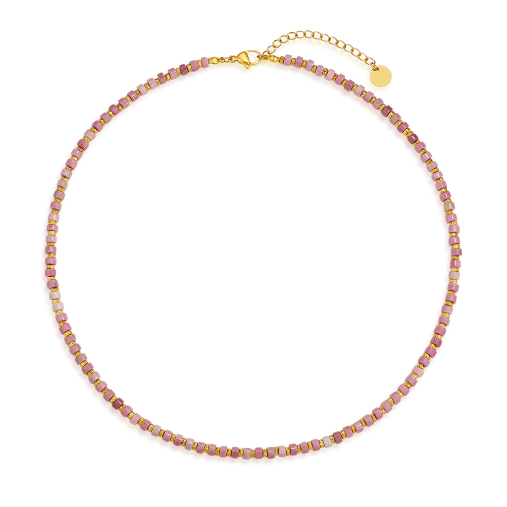 Raya Necklace Pink Agate