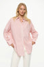 Mara Oversized Stripe Shirt Musk Cocoa