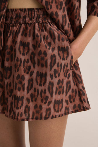 Relaxed Short Sunset Leopard