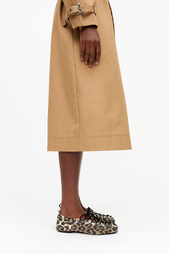 Eyelets Lace Up Ballerina Denim Print