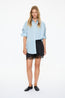 Mara Long Sleeve Shirt Sky Navy White