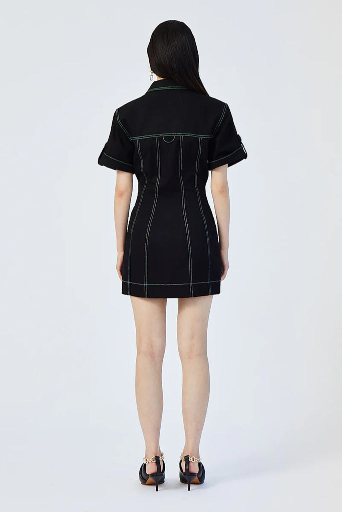 Sully Button Front Mini Dress