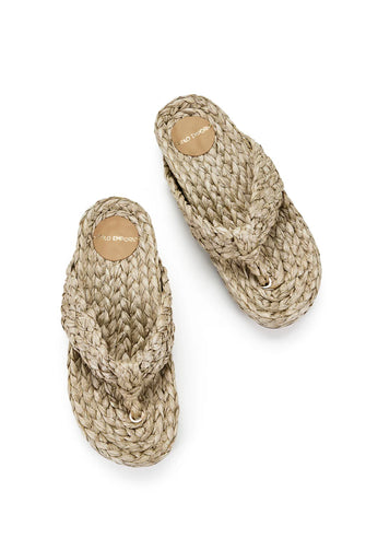 Kaia Raffia Braided Thong