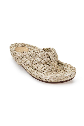 Kaia Raffia Braided Thong