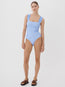 Sky Gingham Ruffle One Piece