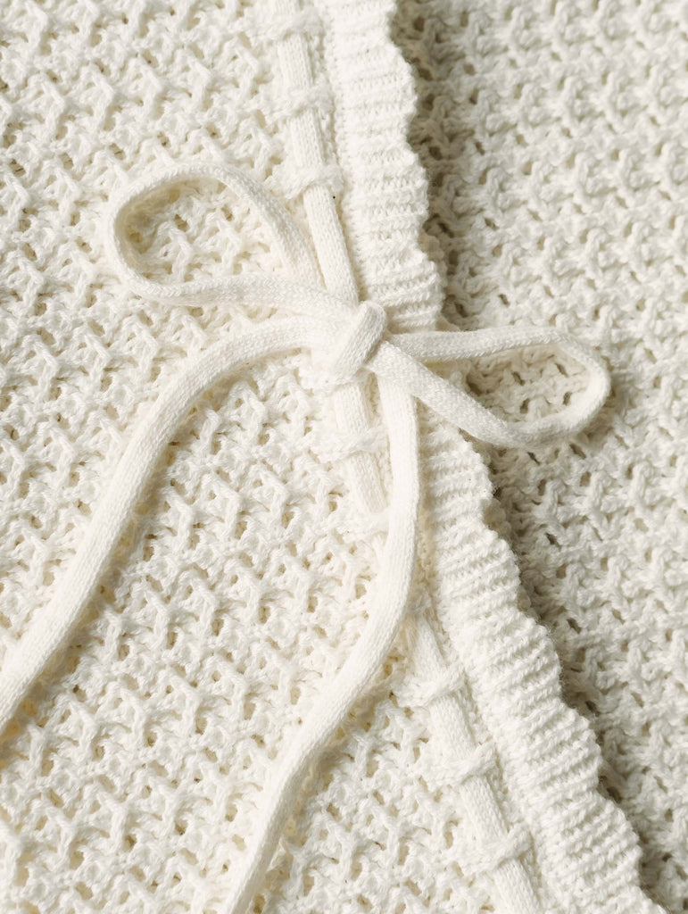 Pointelle Mini Skirt