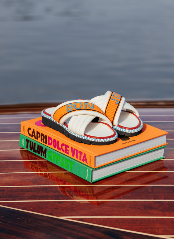 Bon Jour Slide White Orange PRE-ORDER