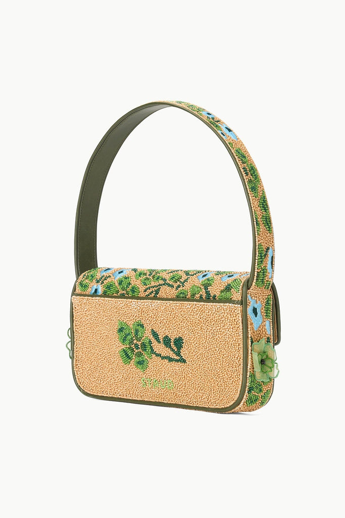 Tommy Beaded Bag Moss Floral Tapestry