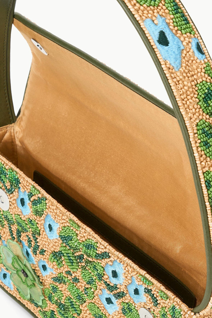 Tommy Beaded Bag Moss Floral Tapestry